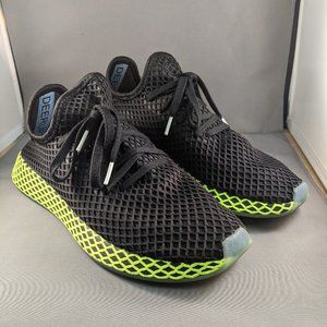 Adidas Deerupt Black Neon sz 10 w/ box!